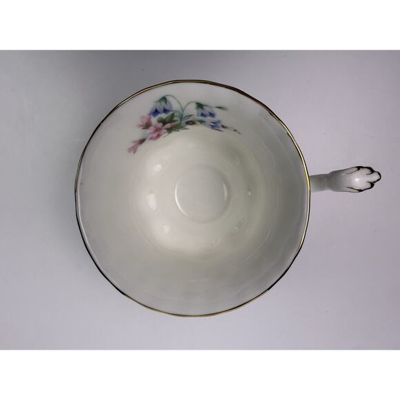 Vintage Floral Bunny Golden Crown Bone China Teacup & Saucer Set “Country Life” - Picture 7 of 10